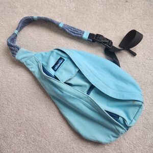 KAVU Light Blue Rope Sling Bag